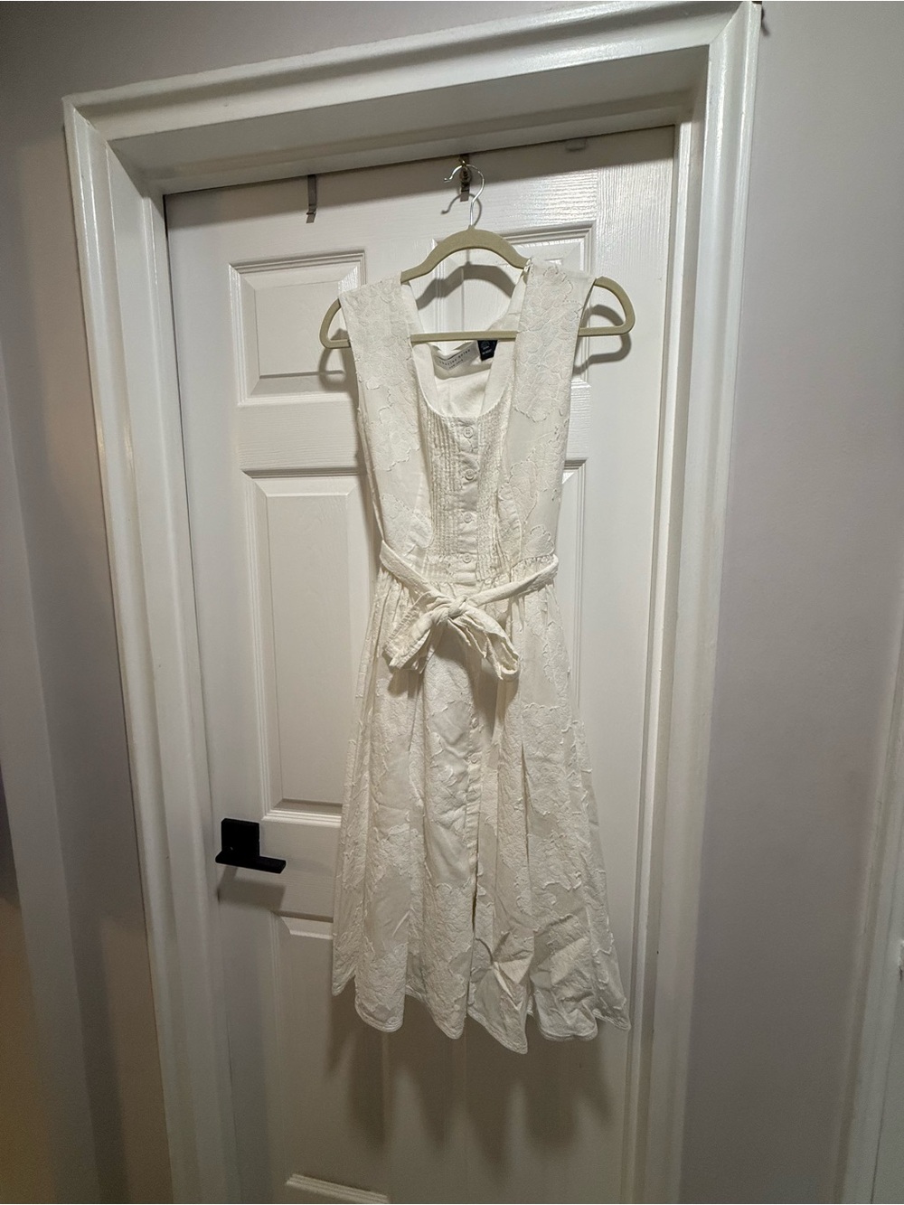 Vintage Charles Nolan New York White Lace Dress – Size 8”